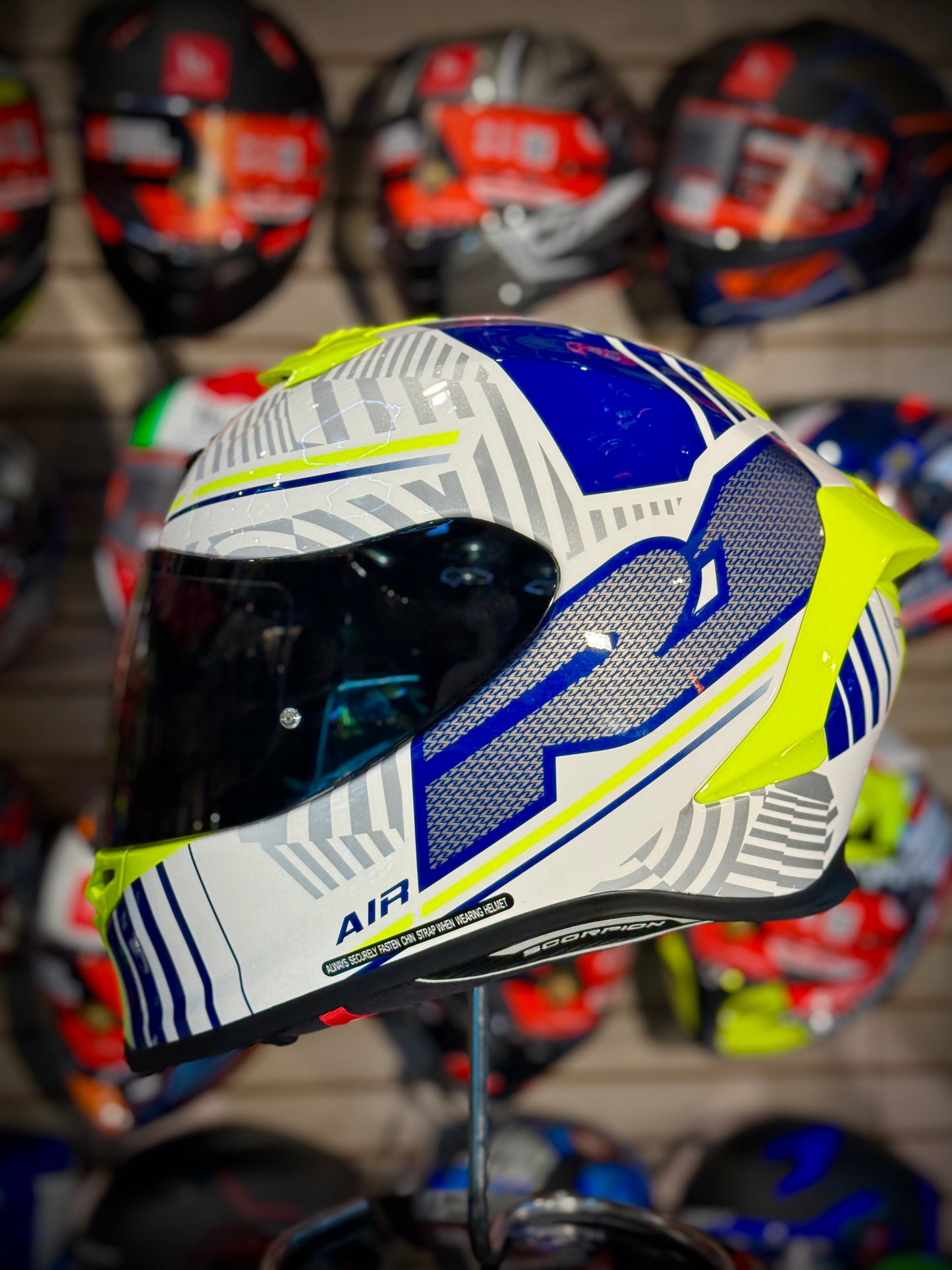 SCORPION EXO-R1 AIR JUICE BLANCO - AZUL