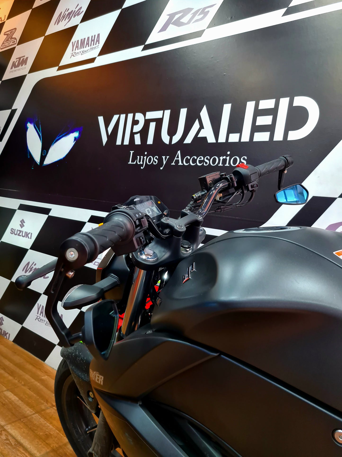 ESPEJOS CAFE RACER SUZUKI GIXXER 150 - 250 FI NAKED