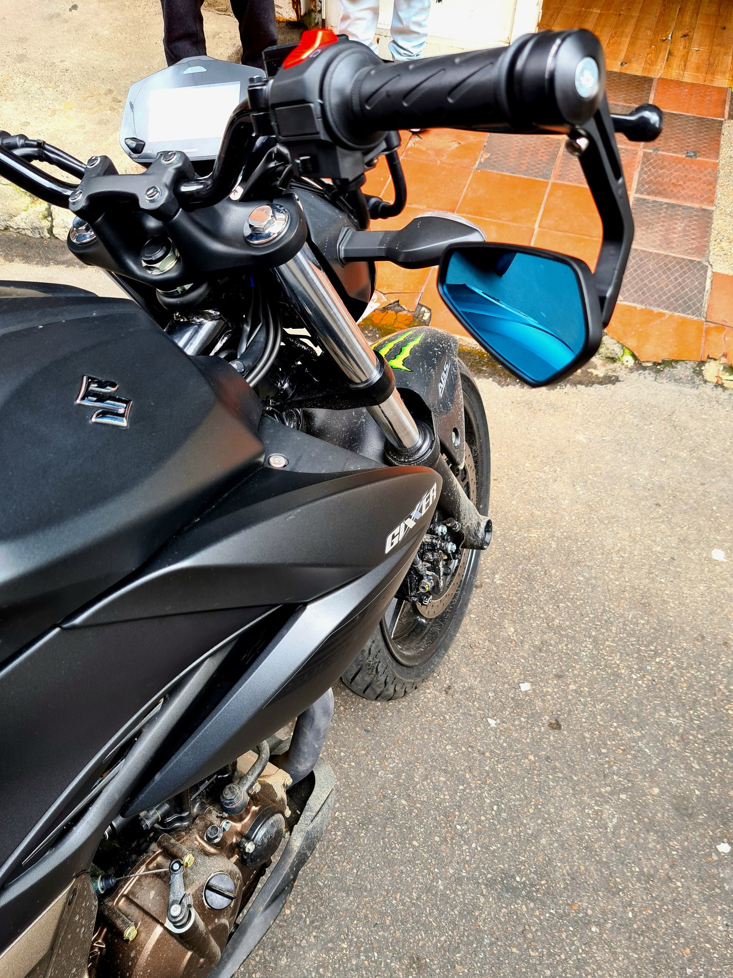 ESPEJOS CAFE RACER SUZUKI GIXXER 150 - 250 FI NAKED