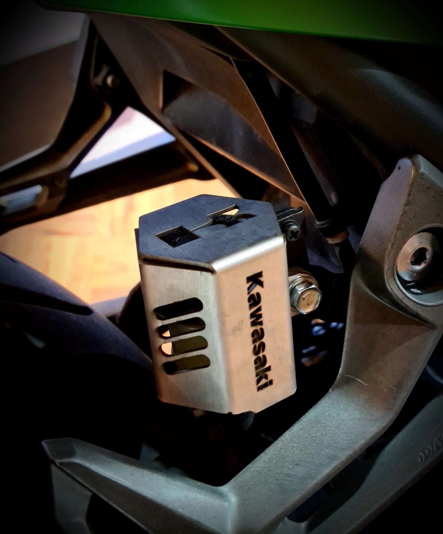 PROTECTOR DE BOMBA FRENO TRASERO KAWASAKI Z250