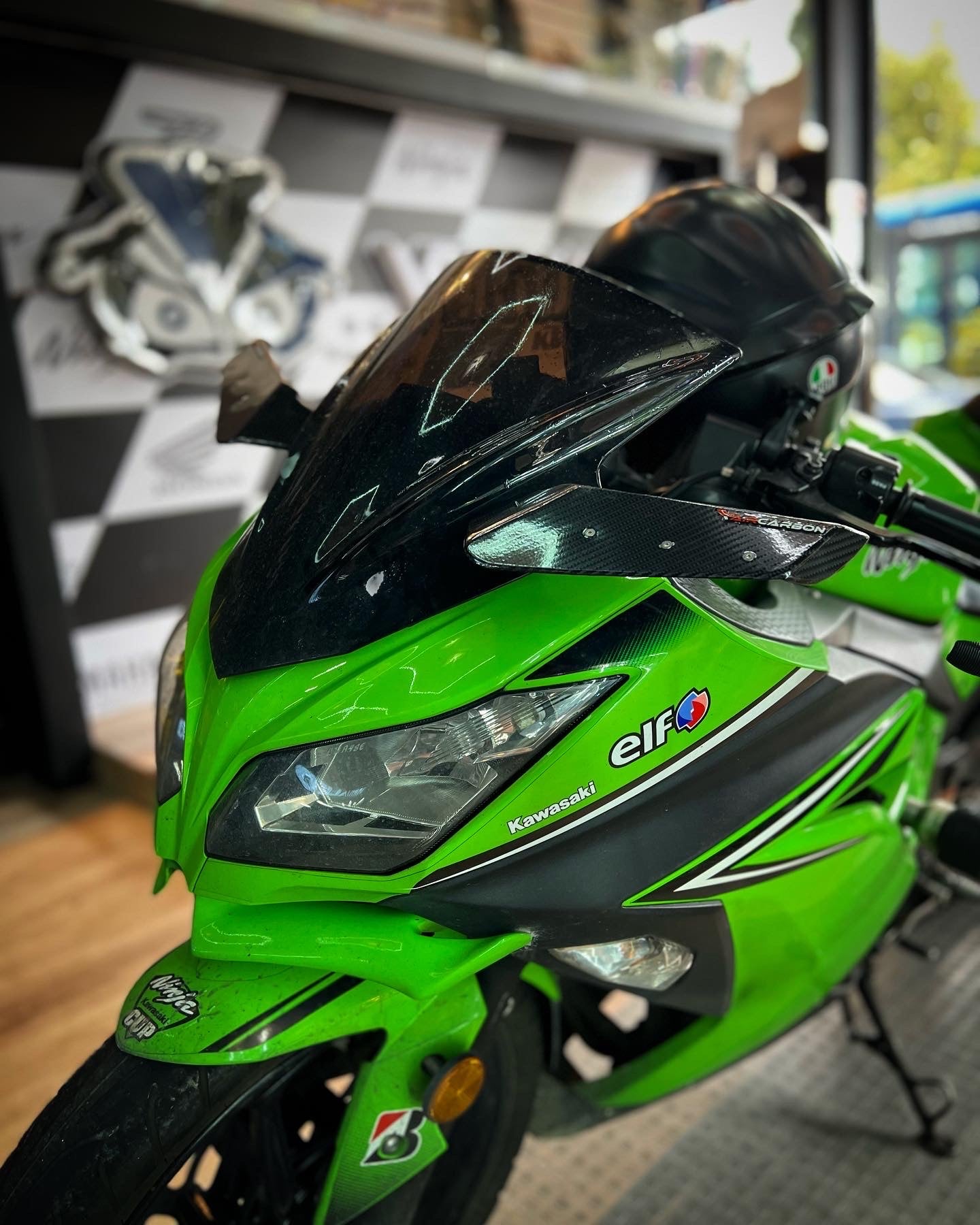 ESPEJOS ALERON CARBON KAWASAKI NINJA300-250