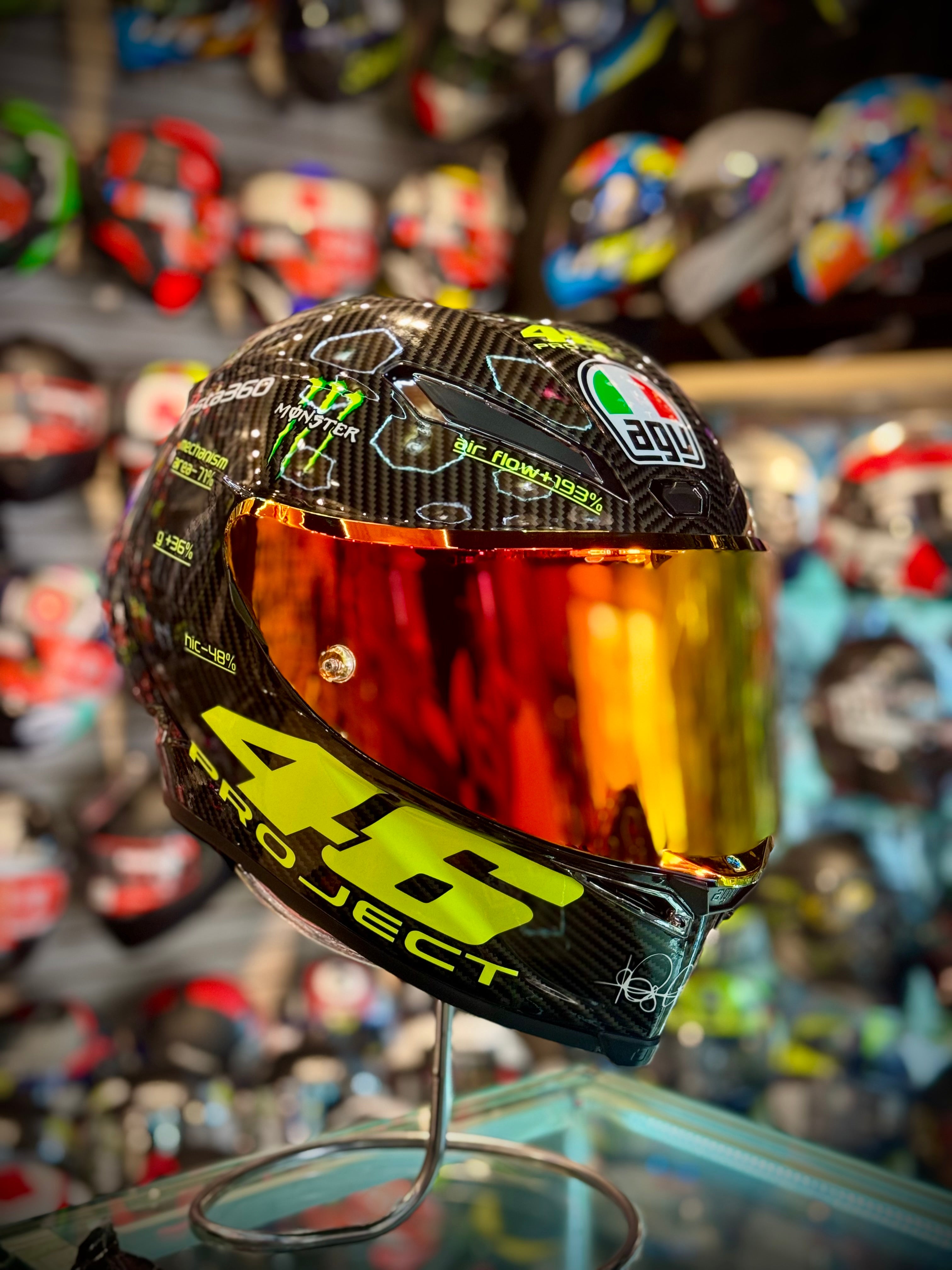 agv pista 46 project GP RR Performante Motorcycle Helmet Carbon/Lime LG, Large : Automotive AGV Pista GP R PROJECT