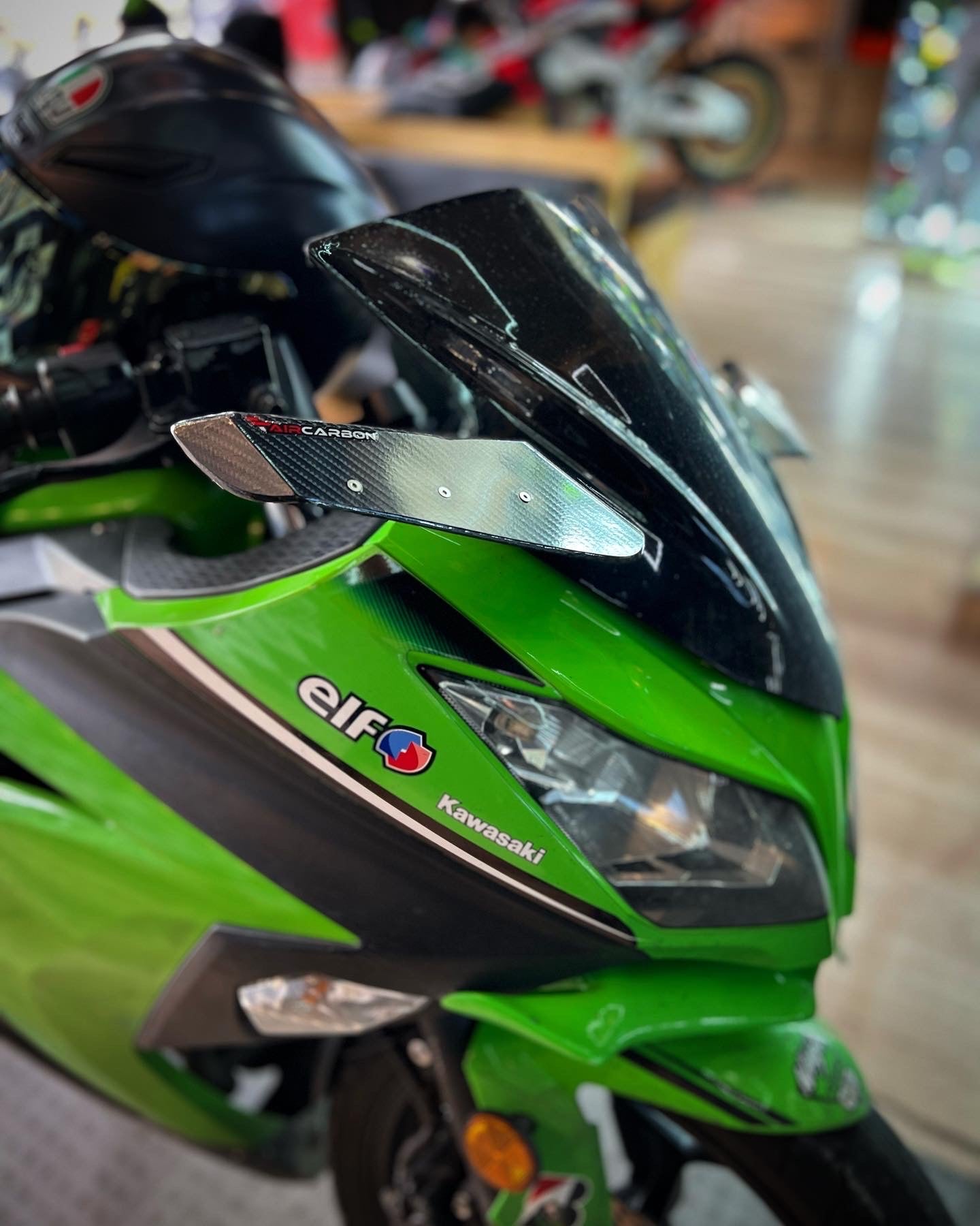 ESPEJOS ALERON CARBON KAWASAKI NINJA300-250