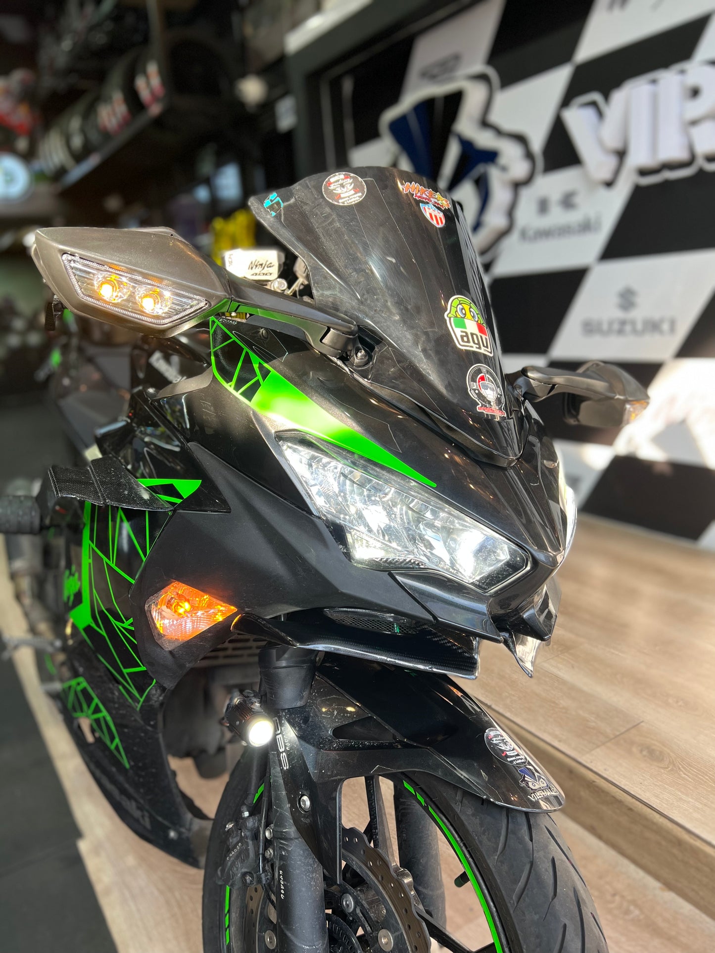 ESPEJOS CON DIRECCIONALES KAWASAKI NINJA400