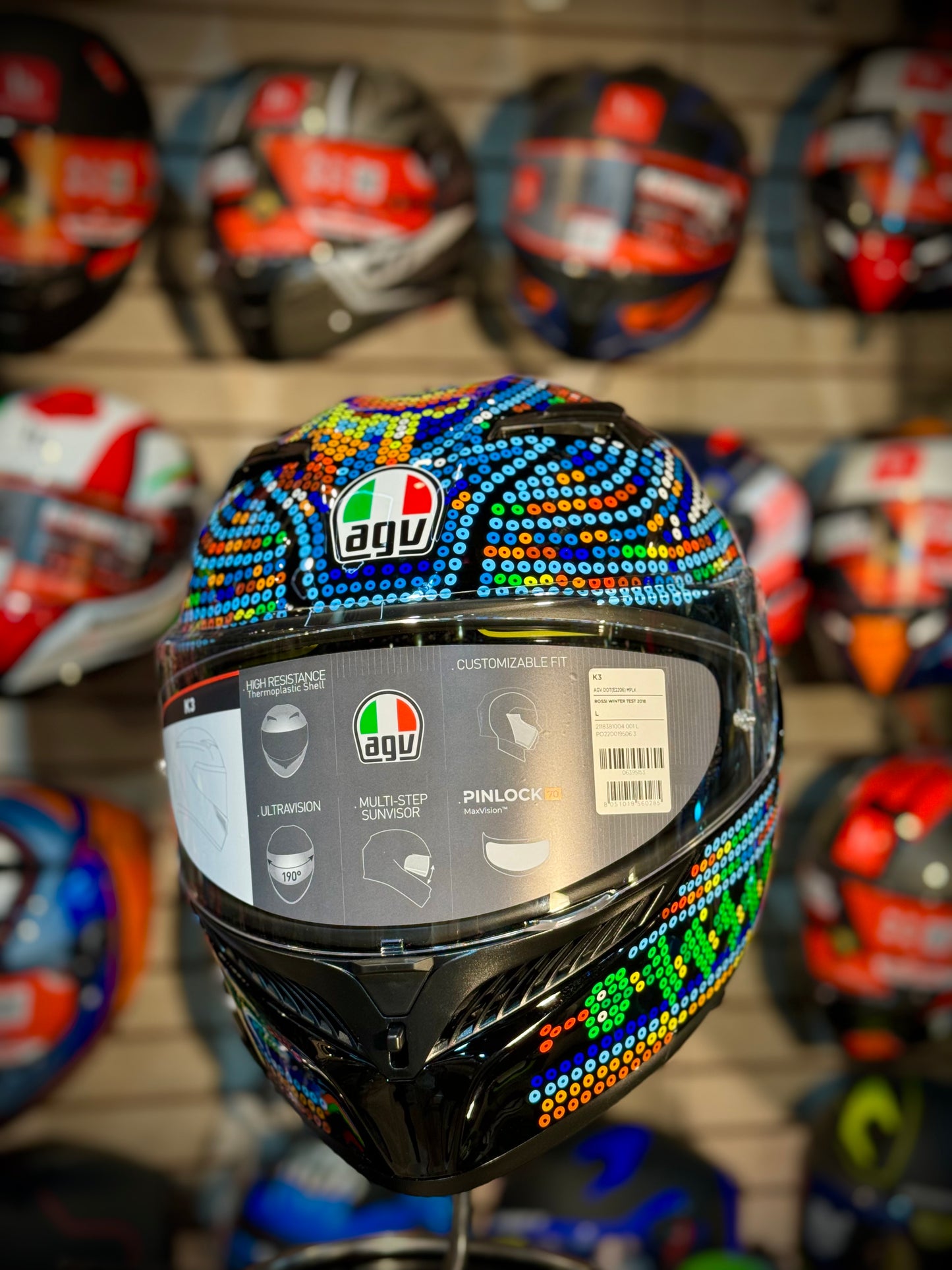 AGV K3 ROSSI WINTER TEST 2018