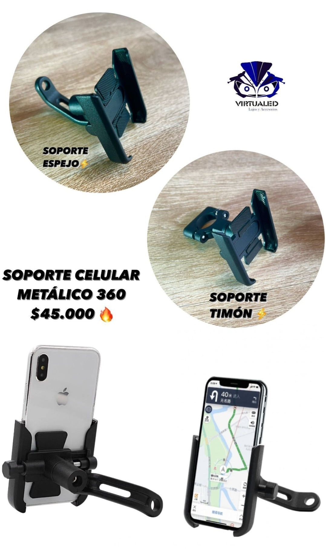 SOPORTE PARA CELULAR METALICO