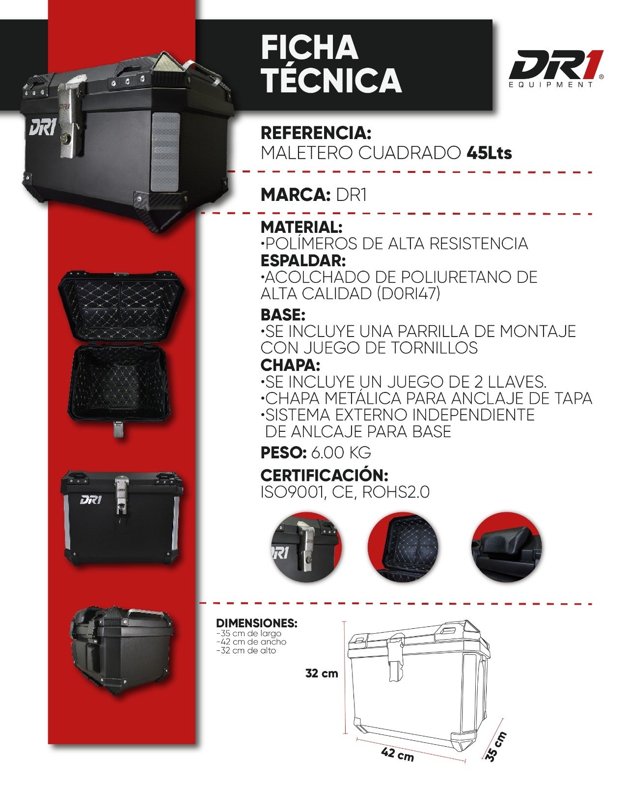 MALETERO DR1 45 LITROS