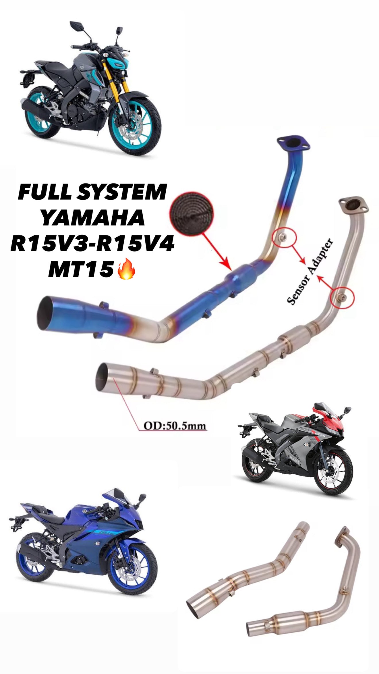 FULL SYSTEM YAMAHA R15V3 / V4 - MT15