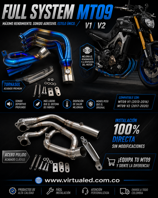 FULL SYSTEM YAMAHA MT09 V1 -V2