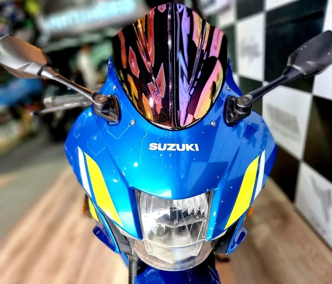 🏍️ Cúpula Doble Burbuja Para Suzuki GSXR600 / GSXR750 (2004-2005) – Parabrisas RajoMotor Negro, Alta Calidad